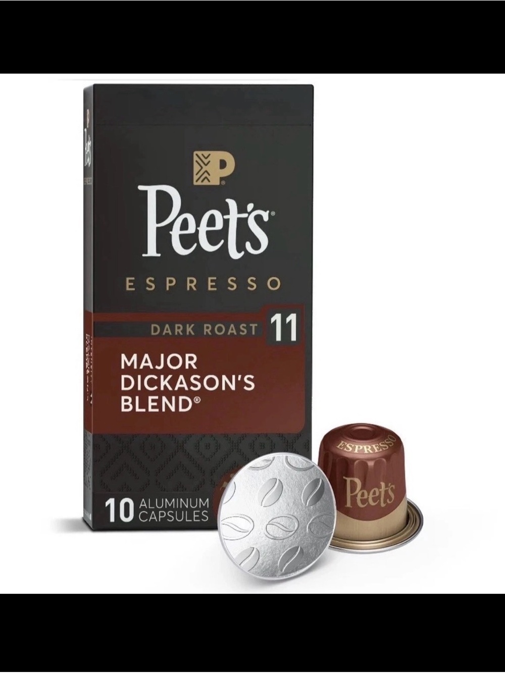 Peet's Coffee, Dark Roast Espresso Capsules - Major Dickason's Blend, 50 Ct New